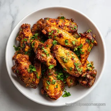 Air Fry Chicken Wings for 4 Servings: Crispy and Golden Result Recipe Card