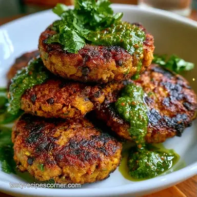 Crispy Black Bean Cakes in 30 Minutes Recipe Card