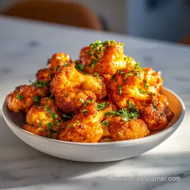 Cauliflower Wings for 4 Servings: Crispy and Baked Recipe Card