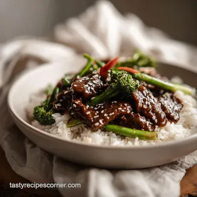 Mongolian Beef Recipe in 20 Minutes: Crispy and Caramelized Recipe Card
