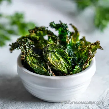 Crispy Oven Baked Kale Chips for 4 Servings