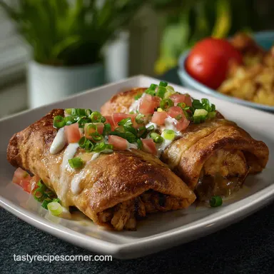 Crock Pot Chicken Chimichangas Recipe: Crispy Baked Recipe Card