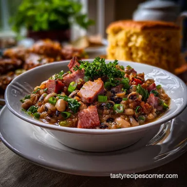 Crock Pot Hoppin John with Smoked Ham: Smoky Flavor Recipe Card