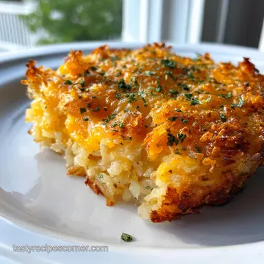 Crockpot Hashbrown Casserole: Slow-Cooked for 10 Min Prep Recipe Card