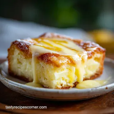 Vanilla Custard Crinkle Cake Squares with Whole Milk Recipe Card