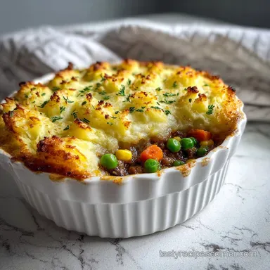 Traditional Dutch Oven Shepherd's Pie: Hearty Comfort Dinner Recipe Card