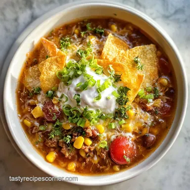 Easy 7 Can Taco Soup Recipe in 20 Minutes