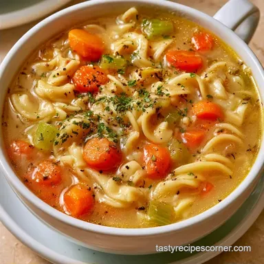 Easy Vegetable Noodle Soup for 8 Servings