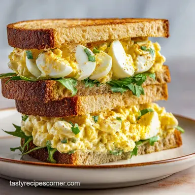 Egg Salad Sandwich Recipe - Quick Prep for 1 Recipe Card
