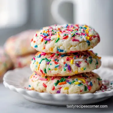 Egg Sprinkle Cookies for 24 Servings Recipe Card