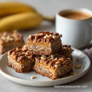 Energizing Banana Oatmeal Bar with Peanut Butter for a Healthy Snack: No-Bake Recipe Card