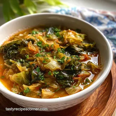 Fat Burning Cabbage Diet Soup Ready in 30 Min Recipe Card