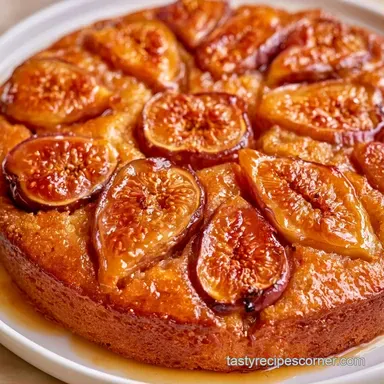 Caramelized Fig Upside Down Cake Recipe Card