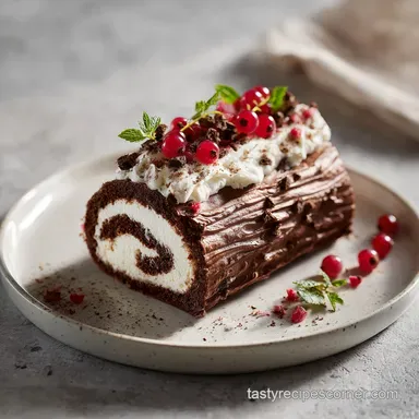 Yule Log Cake: Silky Filling in 57 Minutes Recipe Card