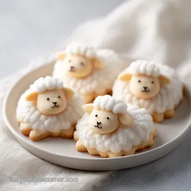 Fluffy Sheep Sugar Cookies for 24 Servings Recipe Card