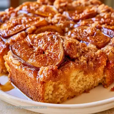 Fresh Fig Coffee Cake for 12 Servings Recipe Card