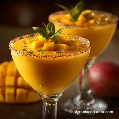 Mango Margarita Recipe: Blended Tropical with Fresh Fruit Recipe Card