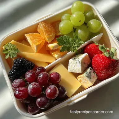 Fruit and Cheese Bento Box Recipe in 10 Minutes Recipe Card