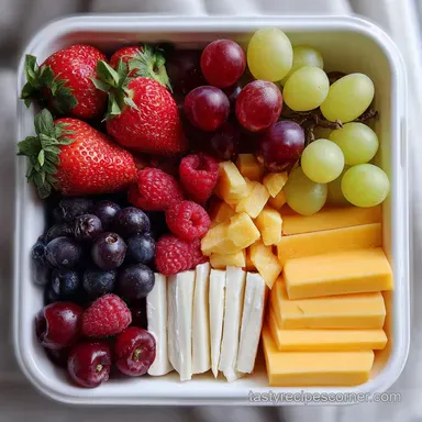Fruit and Cheese Bento Box Recipe in 10 Minutes