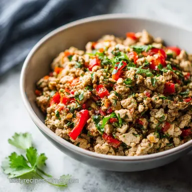 Ground Chicken Recipe with Garlic and Herbs in 20 Minutes Recipe Card