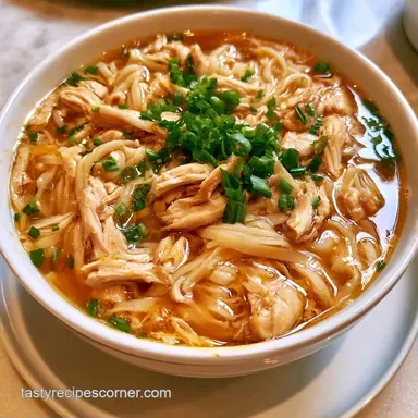 Ginger Chicken Noodle Soup in 40 Minutes Recipe Card