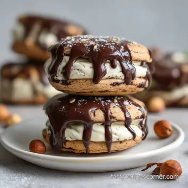 Hazelnut Truffle Sandwich Cookies for 18 Servings Recipe Card