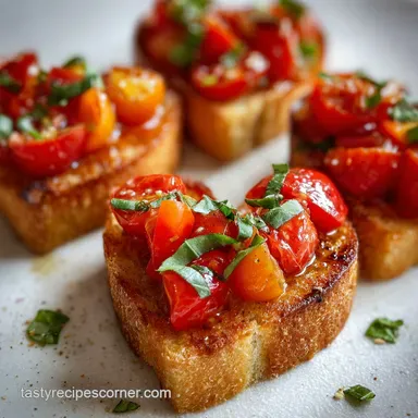 Delicious Valentines Day Finger Food Idea with Heart-Shaped Bruschetta: Crispy Baked