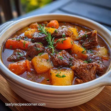 Hearty Dutch Oven Beef Stew: Oven-Only Recipe Card