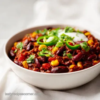 Vegan Chili with Lentils in 30 Minutes Recipe Card