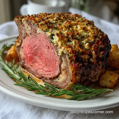 Herb Prime Rib Roast for 10 Servings Recipe Card