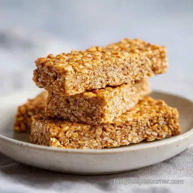 Protein Bars Recipe with Rolled Oats: 10 Minute Meal Prep Recipe Card