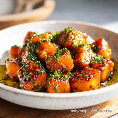 Irresistible Honey Garlic Salmon Bites in 16 Minutes Recipe Card