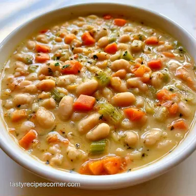 Italian White Bean Soup in 45 Minutes Recipe Card