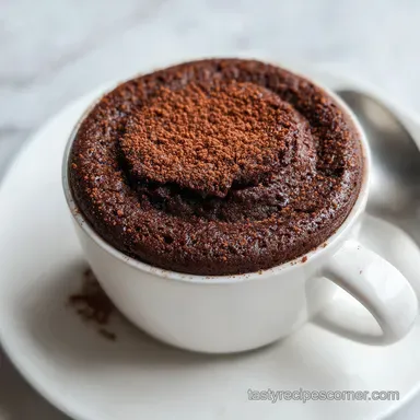Keto Chocolate Mug Cake in 3 Minutes Recipe Card