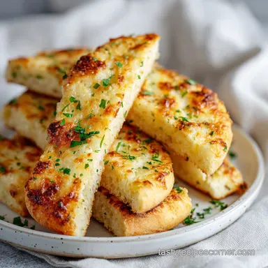 Keto Cheesy Garlic Breadsticks in 15 Minutes: Baked Golden