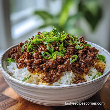Korean Ground Beef Bowl Recipe: Caramelized & Savory