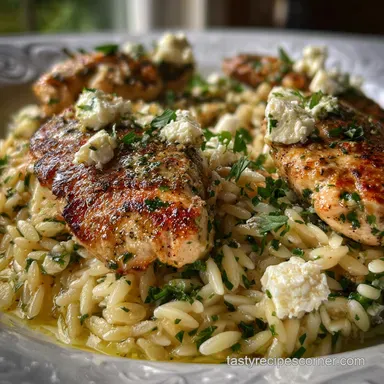 Orzo Recipe: Creamy Lemon Chicken Feta Perfection