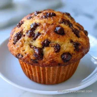 Chocolate Chip Muffins for 12 Servings Recipe Card