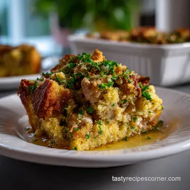Cornbread Dressing With Chicken: Ultra-Moist & Savory Recipe Recipe Card
