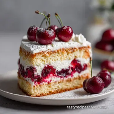 Morello Cherry Layer Cake Recipe for 12 Servings