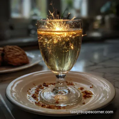 New Years Cocktail with Champagne Recipe Card