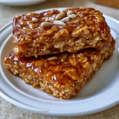 No Bake Baseball Granola Bars with Oats Recipe Card