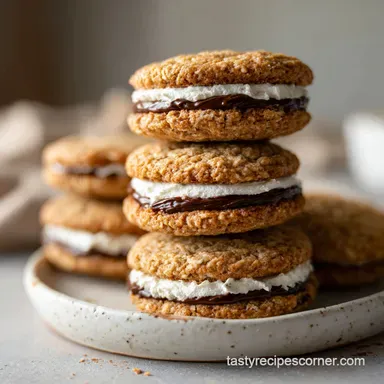 Oatmeal Cream Pies for 12 Servings Recipe Card
