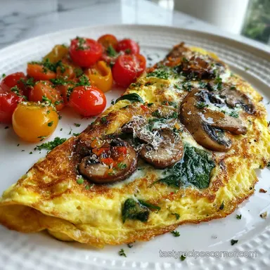 Omelette Recipe for Dinner: Silky & Molten Recipe Card