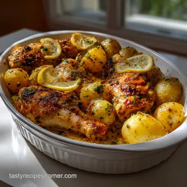 Baked Chicken and Potatoes: Crispy Juicy Recipe Card