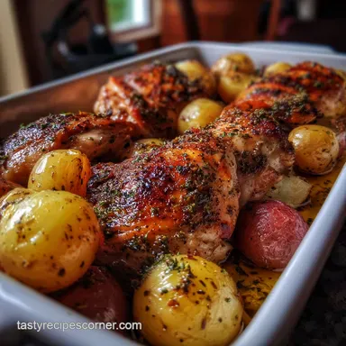 Chicken Potato Recipe: Crispy Oven-Roasted Dinner Recipe Card