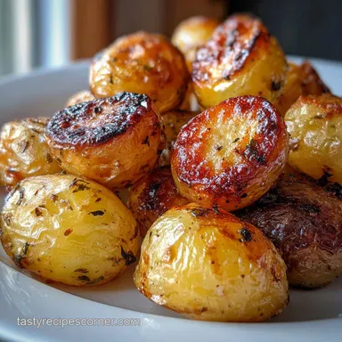 Oven Roasted Baby Potatoes: Crispy Baked Side Dish Recipe Card