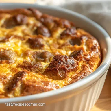 Breakfast Casserole: The Overnight Sourdough Sausage Bake Recipe Card