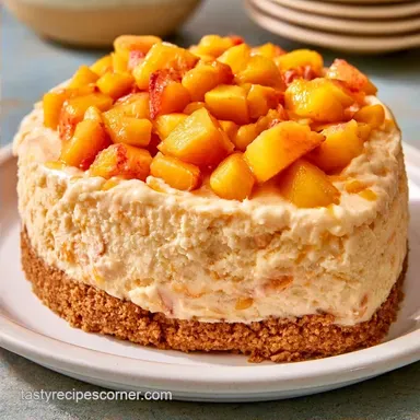 Peach Ice Cream Cake in 30 Minutes