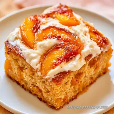 Peaches and Cream Bar Cake for 12